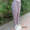 Casual charcoal 100% viscose loose fit size 36 pants. Wide elasticated waist. By REAL clothing.