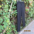 Very black Men`s poly/viscose light weight pants by CIGNAL size 32. Back flap pockets. Brand new con