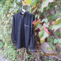 Very smart very black long sleeve shirt by TOP MAN size 8/9 years. Gold thread decoration. As new.