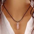 New-Natural-Quartz-Crystal-Stone-Point-Chakra-Healing-Gemstone-Pendant-Necklace