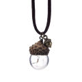 Crystal Glass Ball Acorn Dandelion Pendant  and Necklace** low crazy wed shipping**