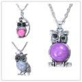 Vintage Crystal Owl Pendant Necklace - set of 3 !!!