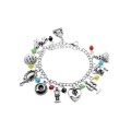 Beauty and the beast or alice in wonderland stunning charm bracelet** LOW  SHIPPING SPECIAL**