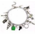 Beauty and the beast. alice in wonderland , lord o/t ring or game of thrones stunning charm bracelet