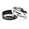Couples -Ring King Queen stainless Steel  - low shipping