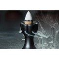 Stunning Black Porcelain Backflow Ceramic Cone Incense Burner