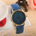 Denim  Leather Band Casual Quartz Wrist watch  *** LOW CRAZY WED SHIPPING**