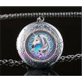 Celtic-Unicorn Tibet silver Locket and chain