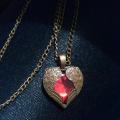 Angel wings red crystal pendant and free chain !! ! Local stock.. LOW SHIPPING