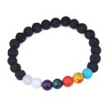 Chakra healing bracelet.. with lava rock and crystals