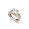Exquisite 9ct gold filled filigree solitaire ring with CZ..LOWEST SHIPPING