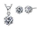 Stunning 3 piece CZ silver filled set.. LOWEST shipping!
