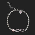 Infinity crystal bracelet in pink or white.. LOWEST SHIPPING