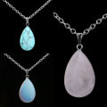 Waterdrop Natural Stone Chakra Healing Pendant. and free chain. LOWEST SHIPPING
