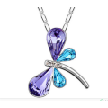 Crystal Dragonfly Pendant and chain..LOWEST SHIPPING
