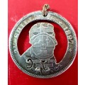 1901  ANGLO BOER WAR TRENCH ART ON SILVER 1897   2 1/2 SHILLINGS