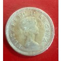 SILVER 3 PENCE S. A. ( 3D) 1953  EXCEPTIONAL CONDITION. Silver (.500) 1.414 g