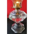 ANTIQUE HUGE GLASS PARAFFIN LAMP 45CM HIGH !! WORKING !
