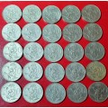 25 X 1966  50 CENT COINS. EXCEPTIONAL CONDITION ! ONE BID FOR ALL !!