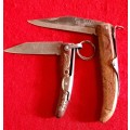 VINTAGE OKAPI  FOLDING KNIFES. 2  X