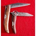 VINTAGE OKAPI  FOLDING KNIFES. 2  X