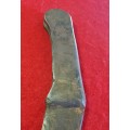 ANTIQUE HAND FORGED CHOPPER  KNIFE. 1920s 27 CM LONG SOLID STEEL.