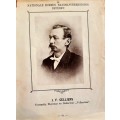 J.F. CELLIERS. LEADER FIRST BOER WAR 1880 - 1881. PHOTO 1889  . SEE DESCRIPTION. NB.