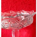 ANTIQUE GLASS TABLE CENTRE PIECE  FRUIT BOWL ON STAND. 70 MORE ITEMS ON SAME AUCTION !!!