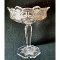 ANTIQUE GLASS TABLE CENTRE PIECE  FRUIT BOWL ON STAND. 70 MORE ITEMS ON SAME AUCTION !!!