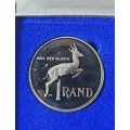 1985 PROOF SET INCL SILVER PALRLIAMENT 1910-1985 ONE RAND.