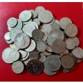100 X ZIMBABWE COINS. FROM UNC TO CIRC. UNSORTED MIXED LOT.