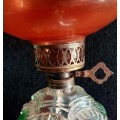 120 MORE ITEMS ON SAME AUCTION!! ANTIQUE HUGE 41 CM HIGH OIL LAMP. STUNNING DETAIL !!