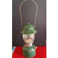 VINTAGE COLEMAN 201 KEROSENE LANTERN. ORIGINAL GLASS. WICHITA KANSAS.