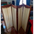 ANTIQUE HUGE 4 PANEL LADIES DRESSING DIVIDER. 1.65M HIGH 2.15M LONG !! 1890s .ULTRA SCARCE FIND !!