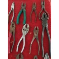 18 X COLLECTION OF ANTIQUE TO VINTAGE PLIERS !! ONE BID FOR ALL !!