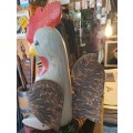 MASIVE VINTAGE WOODEN CARFED HINGED ROOSTER !! 60CM LONG !! STUNNING DETAIL !!