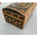 ANTIQUE WOOD CARVED AND INLAY JEWELLERY BOX. AWESOME DETAIL !!