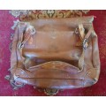 1940s HUGE THICK LEATHER POSTMAN LETTER BAG. ALL INTACT.