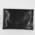 Black faux leather clutch bag - 20 x 29 cm