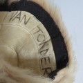 Light brown fur hat - 56 cm