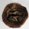 Dark brown fur hat - 59 cm
