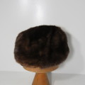 Dark brown fur hat - 59 cm
