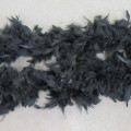 Black Feather scarf - Length 222 cm