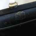 Vintage black material handbag - no strap