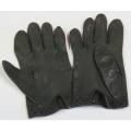 Black leather ladies gloves