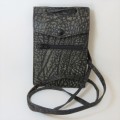 Small buffalo leather purse with sling