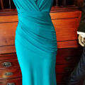 Brand New HipHop size 38 turquoise evening dress - with sequence