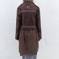 Brown Heavy long jacket lined with beautiful material size M