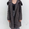 Vintage LIU-JO lined winters jacket colour grey sizde M/L interesting collar