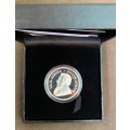 2017 Proof Silver Krugerrand 50th anniversary 1oz coin with box & certi. Visible scuff marks on coin